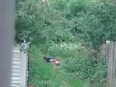 The shameless wife uses the concealed camera outside to fuck and masturbate.